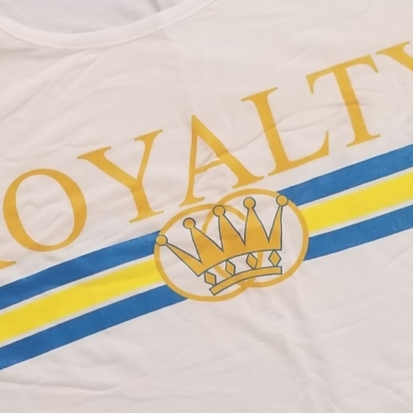 I Saw It First "Royalty" Boxy Crop Top White US Size 8 UK 12. - Picture 3 of 5